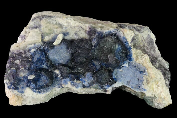 Dark Blue Fluorite Crystal Cluster - Inner Mongolia #146659